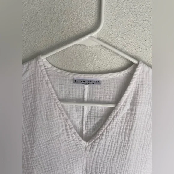 Bryn Walker White Bax Shirt Woven Cotton Gauze Tunic Top Oversized - Picture 4 of 9